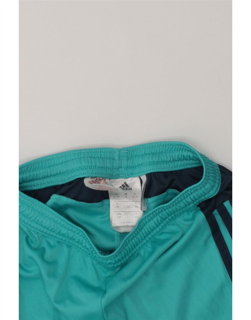 ADIDAS Boys Sport Shorts 9-10 Years Turquoise Polyester | Vintage Adidas | Thrift | Second-Hand Adidas | Used Clothing | Messina Hembry 