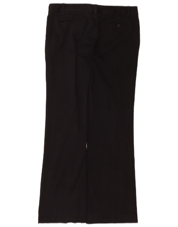 Zara Womens Bootcut Chino Trousers EU 42 Large W32 L31 Black Cotton
