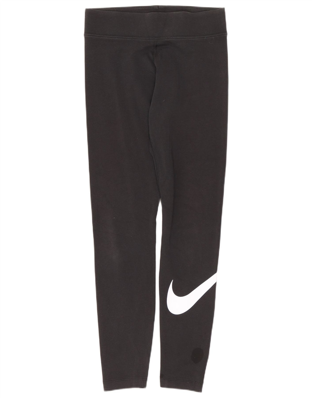 Nike Womens Graphic Leggings UK 8 Small Black Cotton