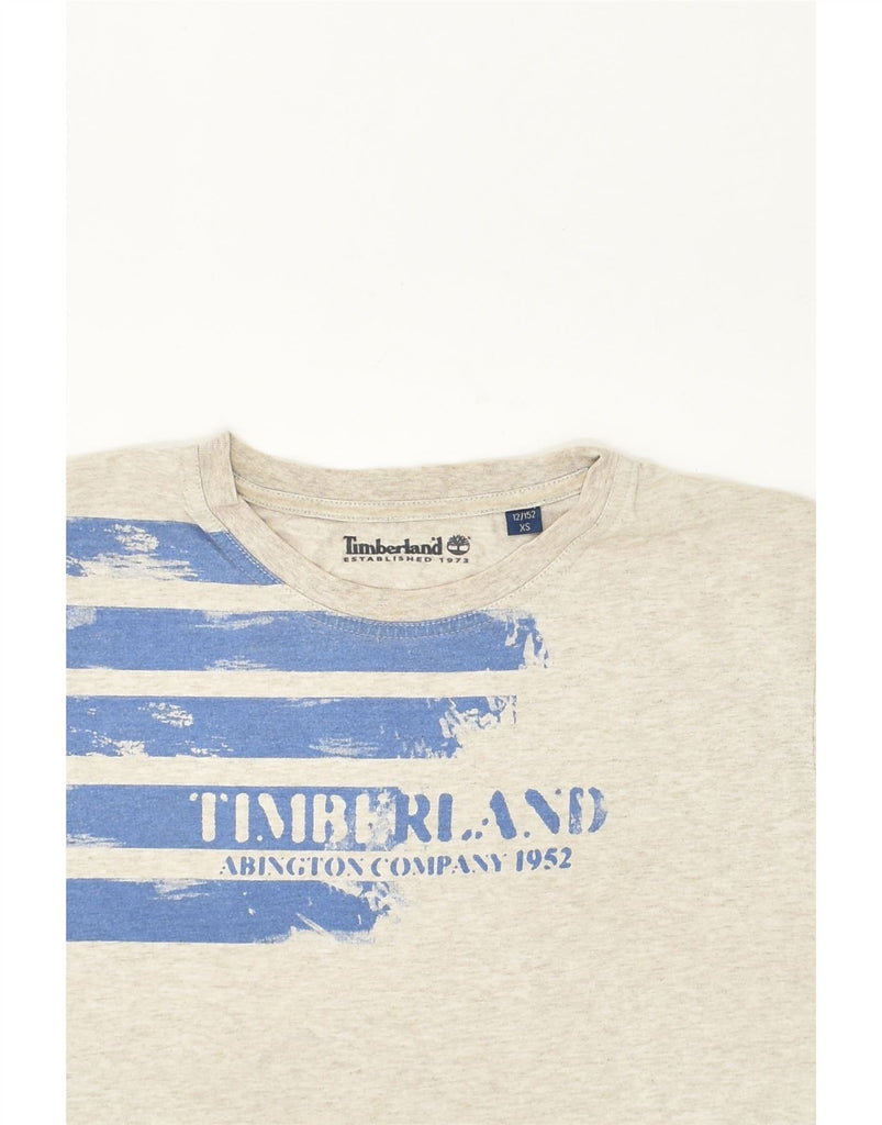 TIMBERLAND Boys Graphic T-Shirt Top 11-12 Years XS  Grey Cotton | Vintage Timberland | Thrift | Second-Hand Timberland | Used Clothing | Messina Hembry 