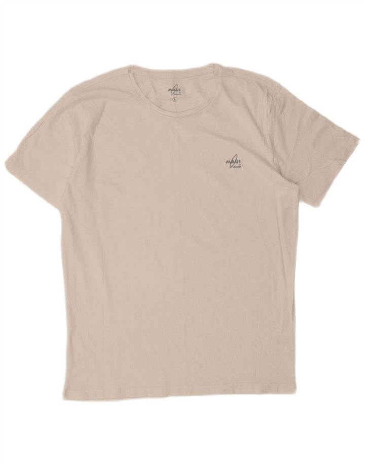 VINTAGE Mens T-Shirt Top Large White Cotton