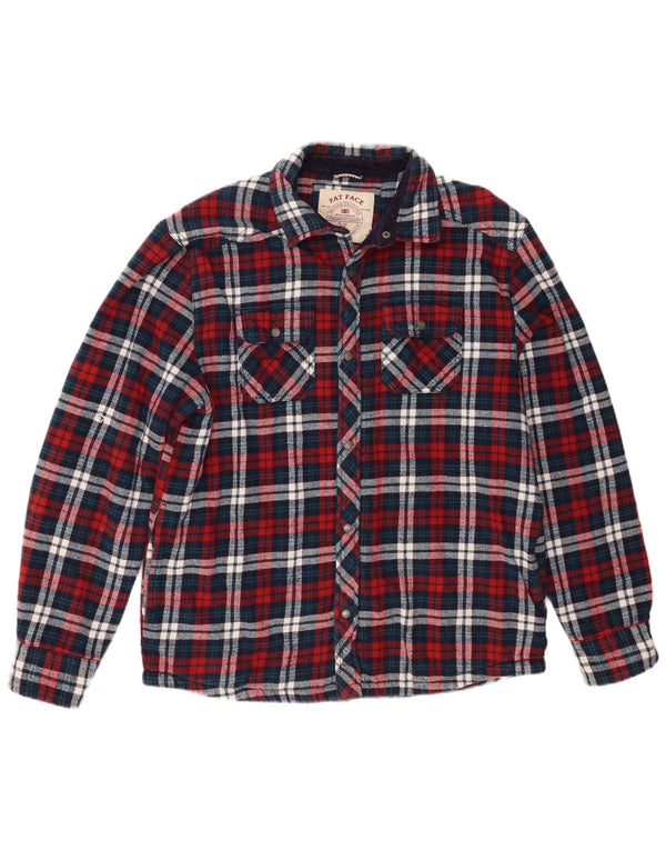 Fat Face Mens Lumberjack Flannel Shirt Large Navy Blue Check Cotton