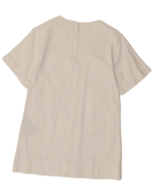 Zara Girls A-Line Dress 11-12 Years White Cotton