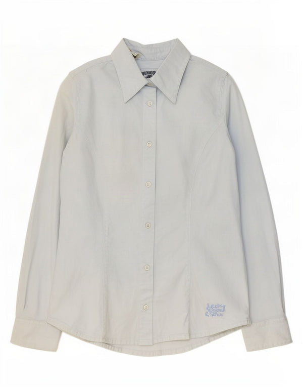 Replay Womens Shirt UK 12 Medium Blue Cotton
