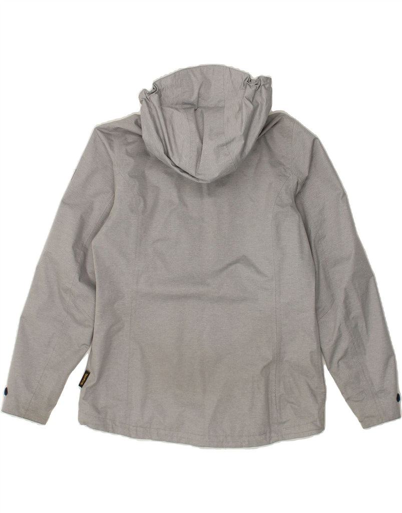 JACK WOLFSKIN Womens Hooded Rain Jacket UK 12 Medium Grey Polyester | Vintage Jack Wolfskin | Thrift | Second-Hand Jack Wolfskin | Used Clothing | Messina Hembry 