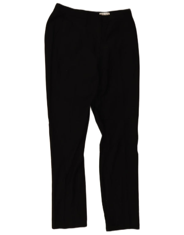 Reiss Womens Slim Fit Casual Trousers UK 8 Small W27 L28 Black Wool