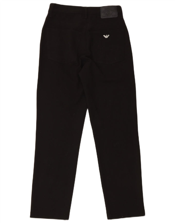 Armani Womens Slim Casual Trousers W31 L31 Black Wool