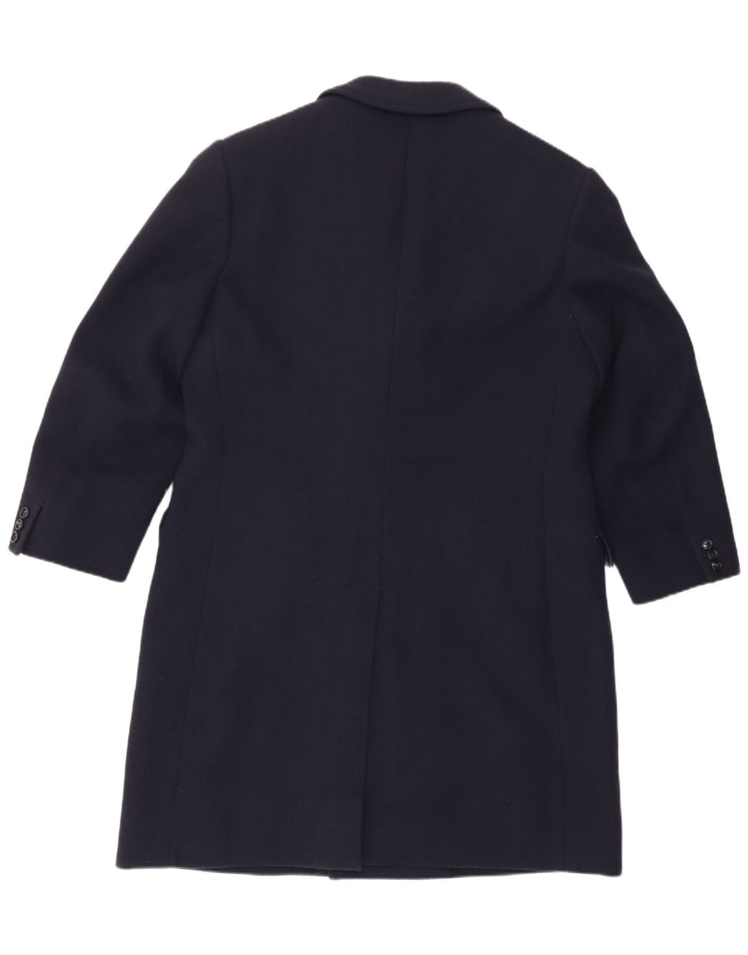 Vintage Mens Double Breasted Coat UK 38 Medium Navy Blue