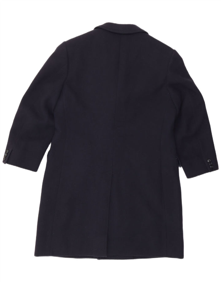 Vintage Mens Double Breasted Coat UK 38 Medium Navy Blue