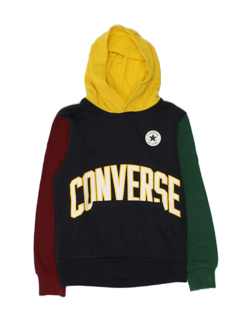 CONVERSE Boys Graphic Hoodie Jumper 10-11 Years Medium Multicoloured | Vintage Converse | Thrift | Second-Hand Converse | Used Clothing | Messina Hembry 