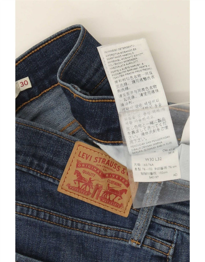 Levi's Womens 314 Shaping Straight Jeans W30 L32 Blue Cotton