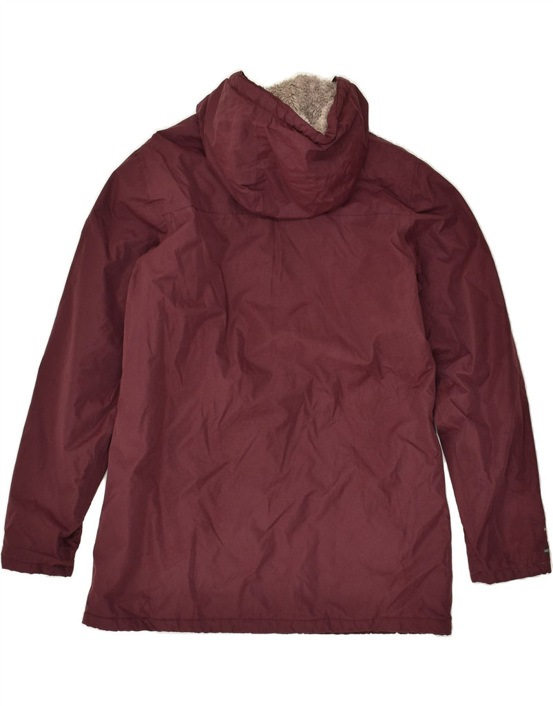 REGATTA Womens Hooded Windbreaker Jacket UK 14 Large Burgundy Polyester | Vintage Regatta | Thrift | Second-Hand Regatta | Used Clothing | Messina Hembry 