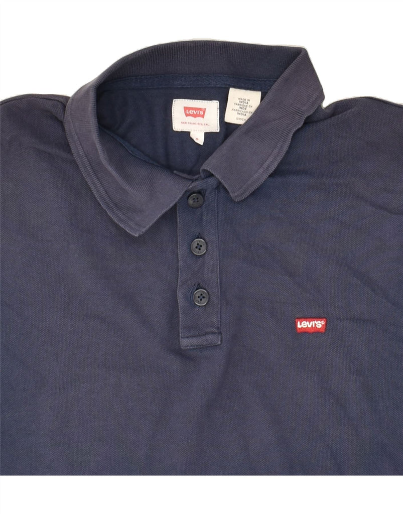 LEVI'S Mens Polo Shirt Small Navy Blue Cotton | Vintage Levi's | Thrift | Second-Hand Levi's | Used Clothing | Messina Hembry 