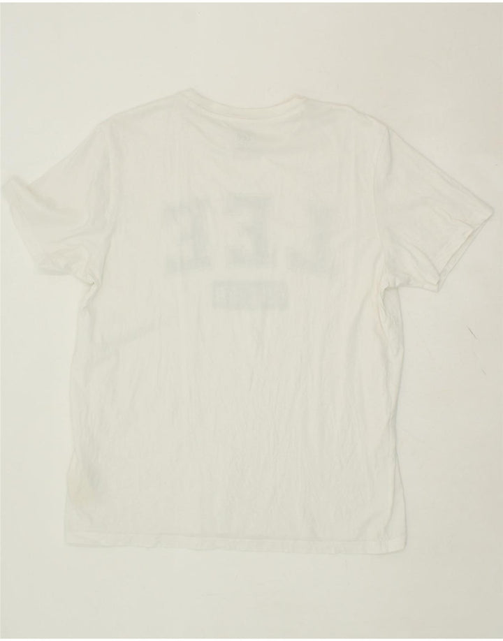 LEE Mens Regular Fit Graphic T-Shirt Top Large White Cotton Vintage Lee and Second-Hand Lee from Messina Hembry 