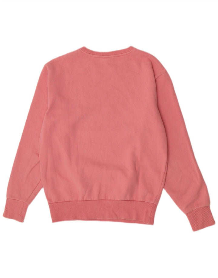Ellesse Womens Graphic Sweatshirt Jumper UK 10 Small Pink Cotton