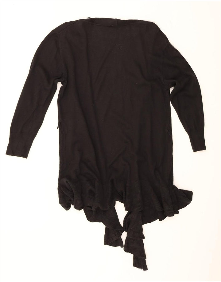 OASIS Womens Front Tie Cardigan Sweater UK 16 Large Black Cotton Vintage Oasis and Second-Hand Oasis from Messina Hembry 