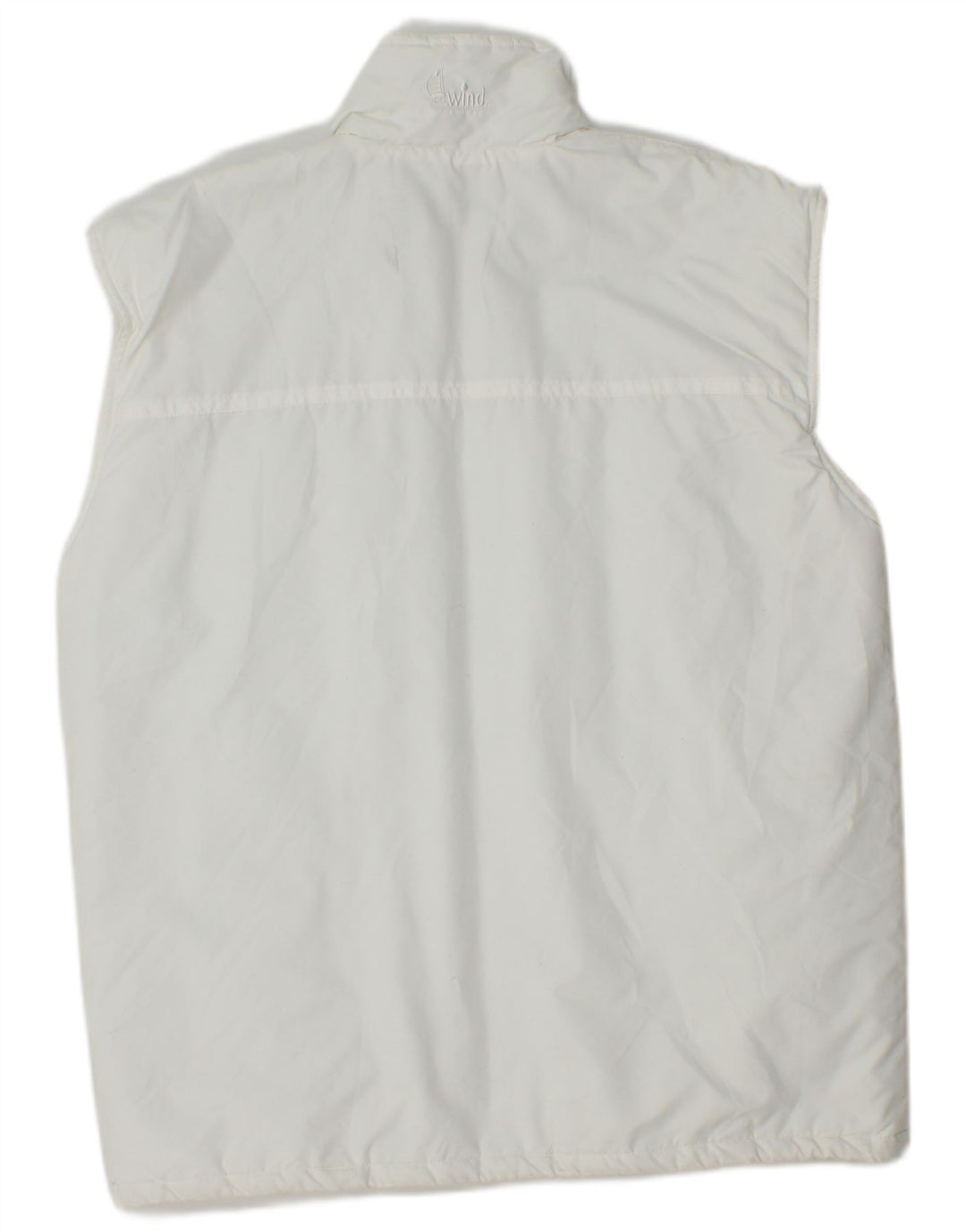 Vintage Mens Padded Gilet UK 36 Small White Polyester