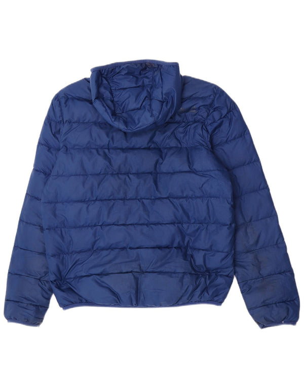 Jack Wolfskin Mens Hooded Padded Gilet UK 36 Small Blue Polyamide