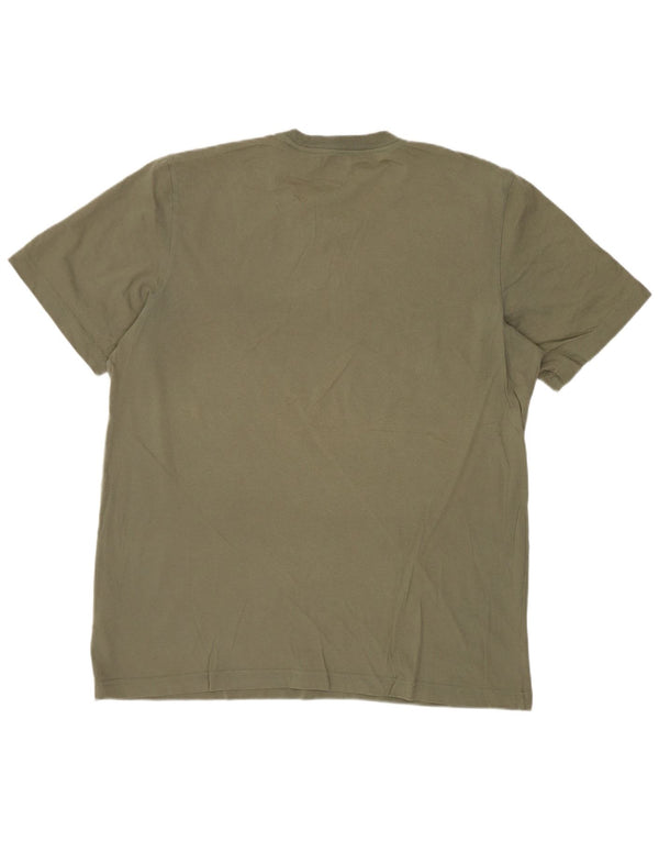 Adidas Mens Graphic T-Shirt Top Large Khaki Cotton