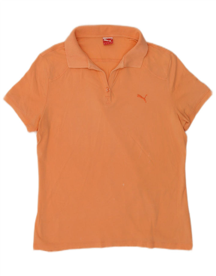 Puma Womens Polo Shirt UK 16 Large Orange