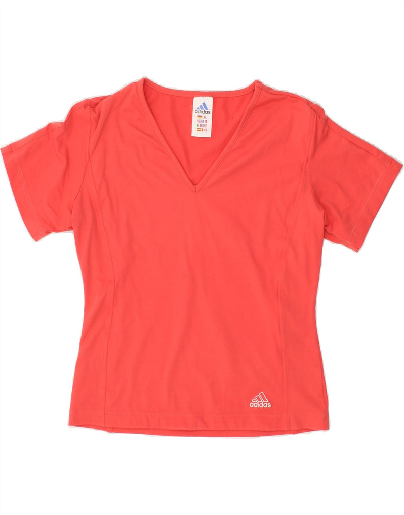 ADIDAS Womens T-Shirt Top UK 12 Medium Red | Vintage Adidas | Thrift | Second-Hand Adidas | Used Clothing | Messina Hembry 