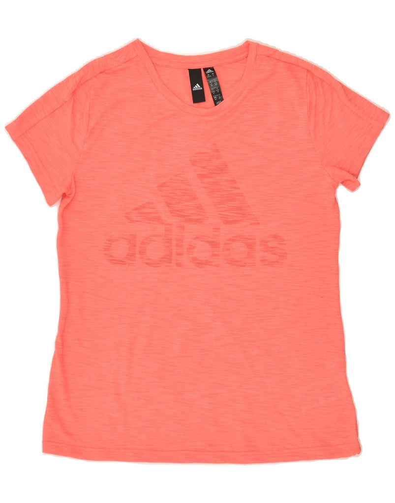 ADIDAS Womens Graphic T-Shirt Top UK 8/10 Small Pink Polyester | Vintage Adidas | Thrift | Second-Hand Adidas | Used Clothing | Messina Hembry 