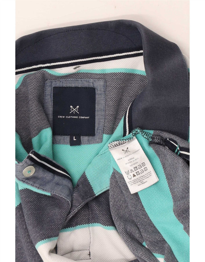 Crew Clothing Mens Polo Shirt Large Multicoloured Striped Cotton