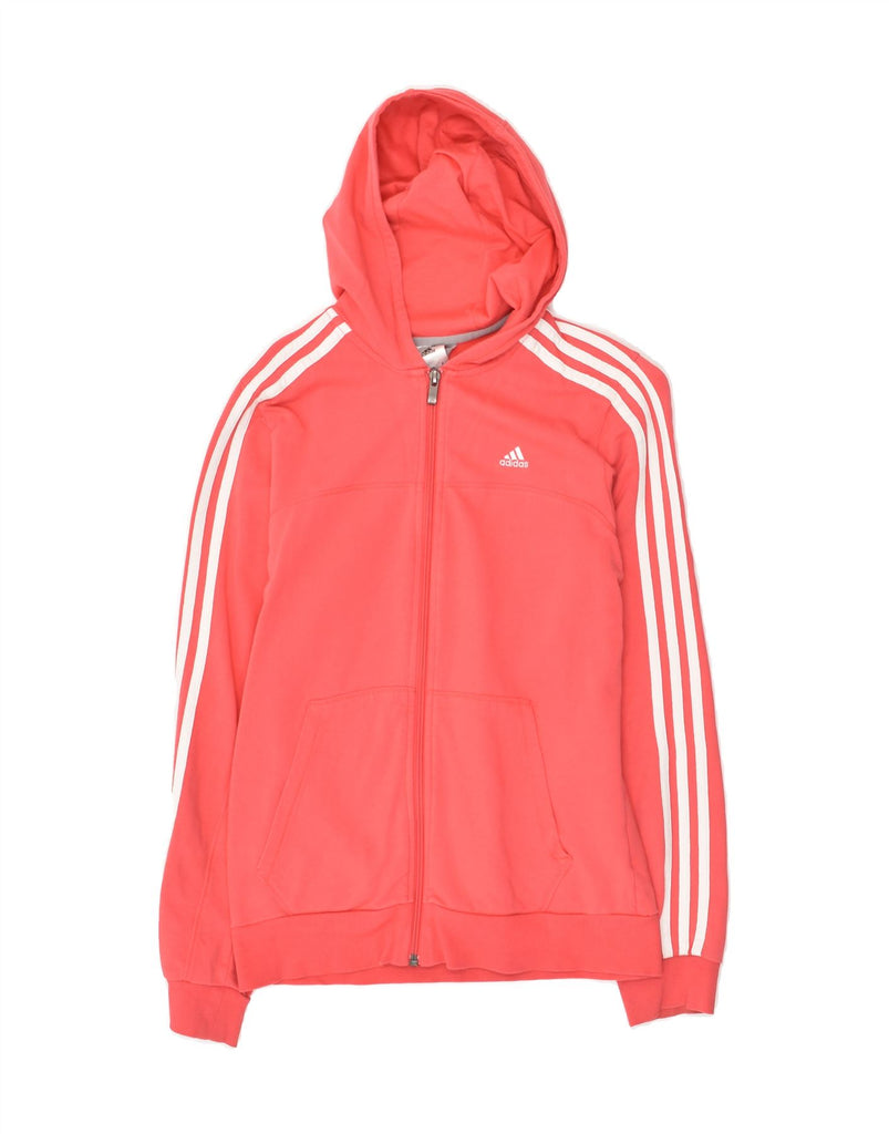 ADIDAS Girls Zip Hoodie Sweater 13-14 Years Pink Cotton | Vintage Adidas | Thrift | Second-Hand Adidas | Used Clothing | Messina Hembry 