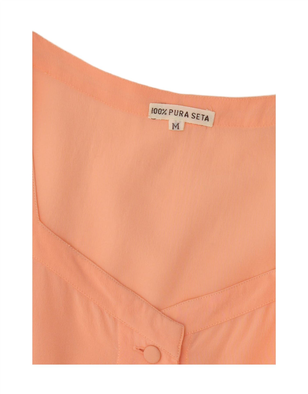 VINTAGE Womens See Through Short Sleeve Shirt Blouse UK 14 Medium Orange Vintage Vintage and Second-Hand Vintage from Messina Hembry 
