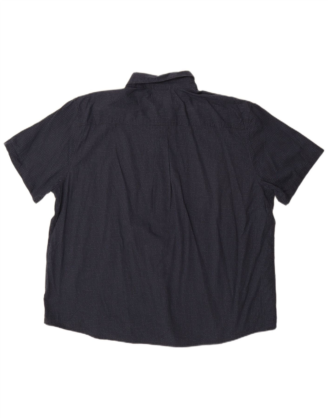 Eddie Bauer Mens Short Sleeve Shirt 2XL Navy Blue Spotted