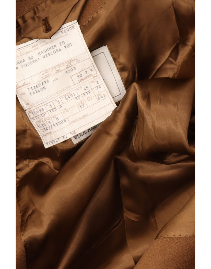 Corneliani Mens Overcoat IT 50 Large Brown Wool