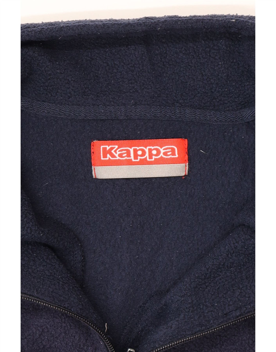 KAPPA Mens Zip Neck Fleece Jumper Medium Navy Blue