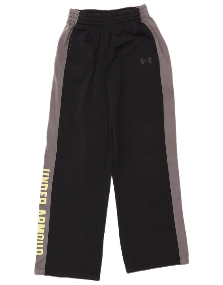 UNDER ARMOUR Girls Tracksuit Trousers 11-12 Years Large  Black Colourblock