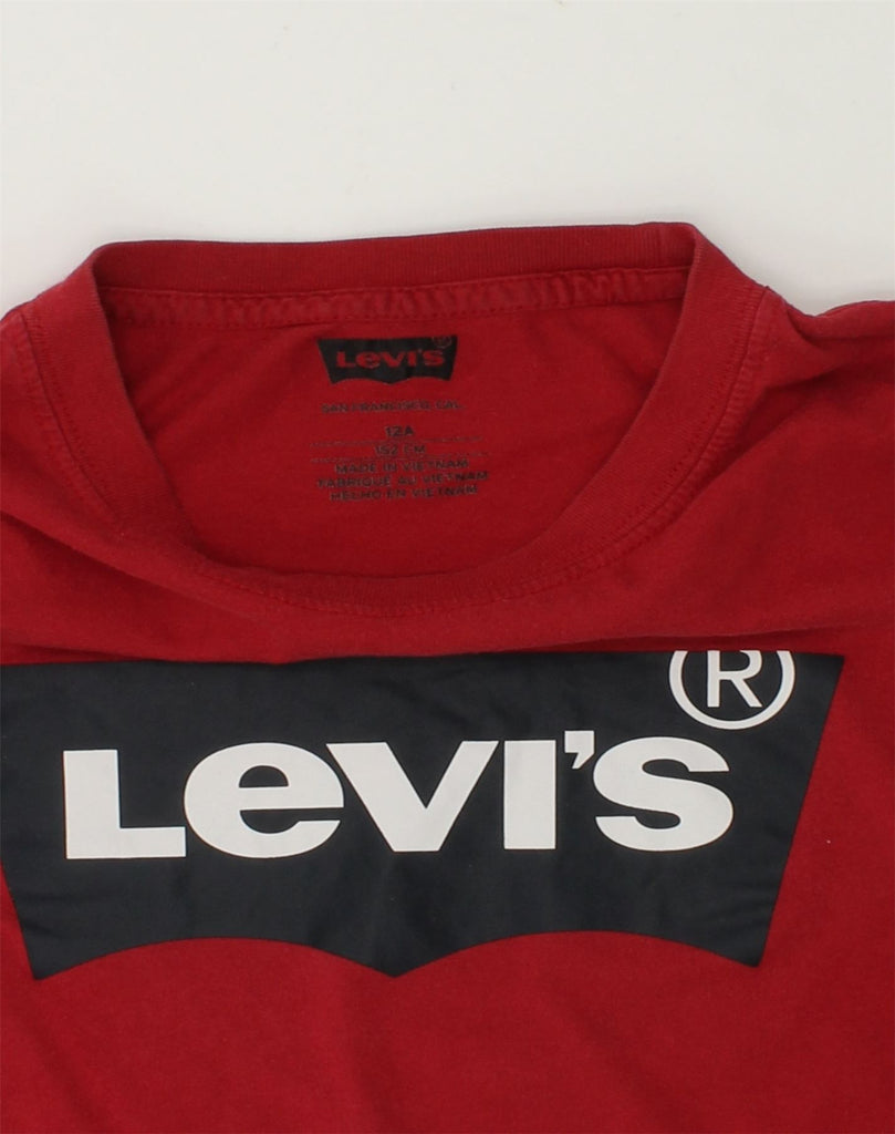 LEVI'S Girls Graphic T-Shirt Top 11-12 Years Red | Vintage Levi's | Thrift | Second-Hand Levi's | Used Clothing | Messina Hembry 