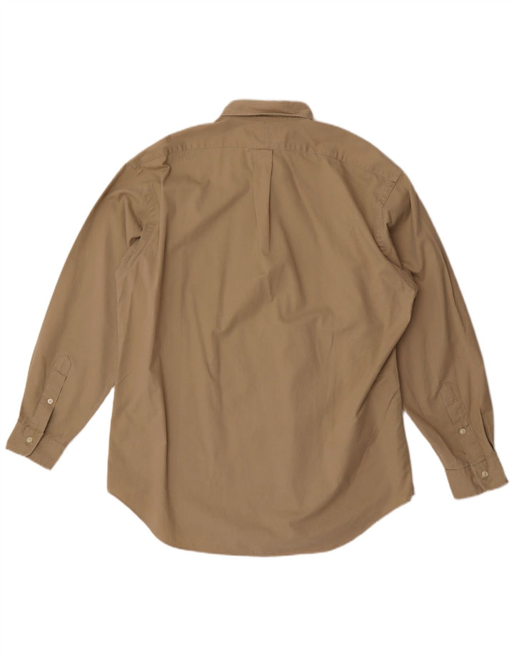 Polo Ralph Lauren Mens Shirt Large Beige Cotton