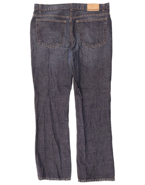 Dkny Mens Straight Jeans W38 L31 Navy Blue Cotton