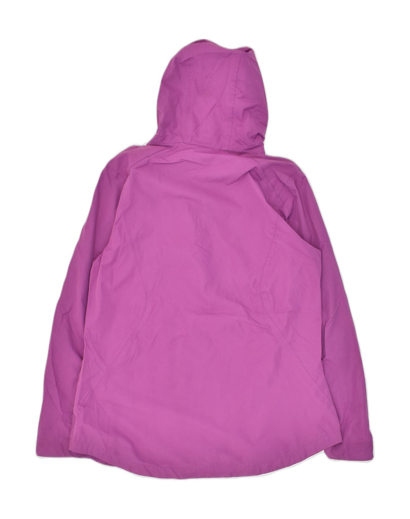 MOUNTAIN WAREHOUSE Womens Hooded Rain Jacket UK 14 Large  Purple Polyester | Vintage Mountain Warehouse | Thrift | Second-Hand Mountain Warehouse | Used Clothing | Messina Hembry 