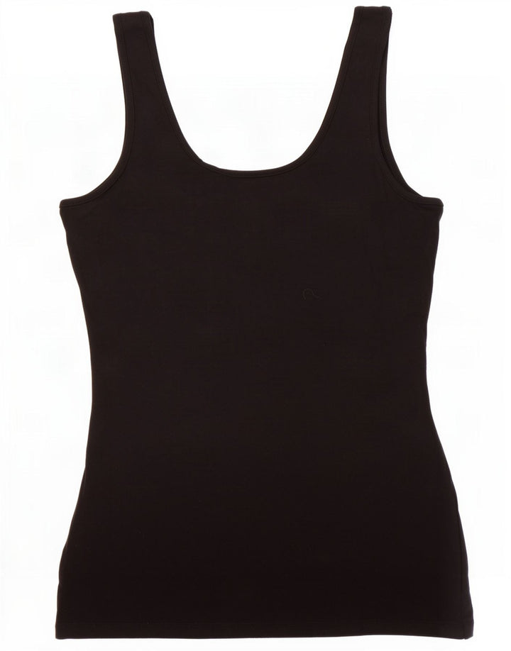 Lipsy Womens Vest Top UK 12 Medium Black Viscose