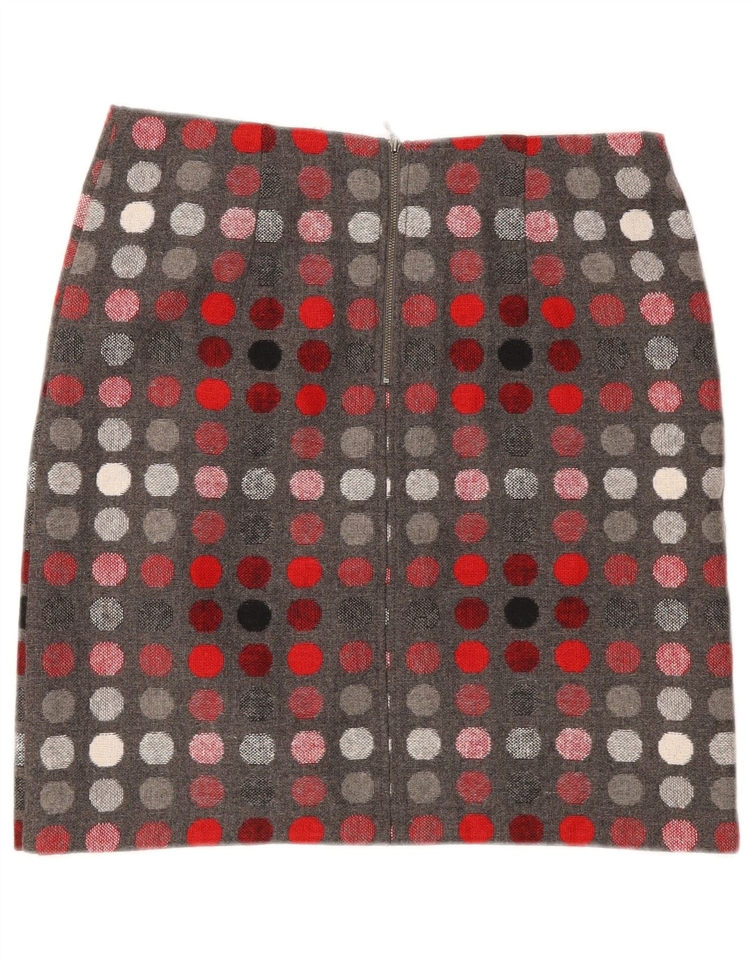 Marks & Spencer Womens Straight Skirt UK 12 Medium W30 Grey Polka Dot
