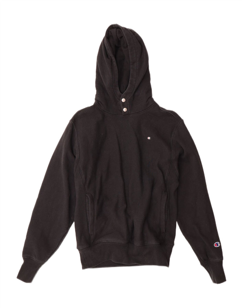 CHAMPION Womens Reverse Weave Oversized Hoodie Jumper UK 10 Small Black Vintage Champion and Second-Hand Champion from Messina Hembry 