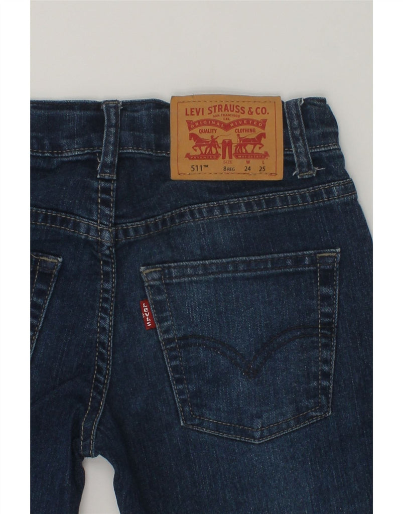 LEVI'S Boys 511 Slim Jeans 7-8 Years W24 L25 Navy Blue Cotton | Vintage Levi's | Thrift | Second-Hand Levi's | Used Clothing | Messina Hembry 