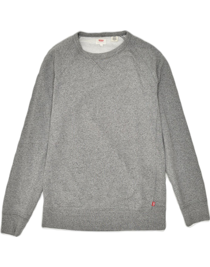 LEVI'S Mens Sweatshirt Jumper Small Grey Cotton Sports | Vintage | Thrift | Second-Hand | Used Clothing | Messina Hembry 