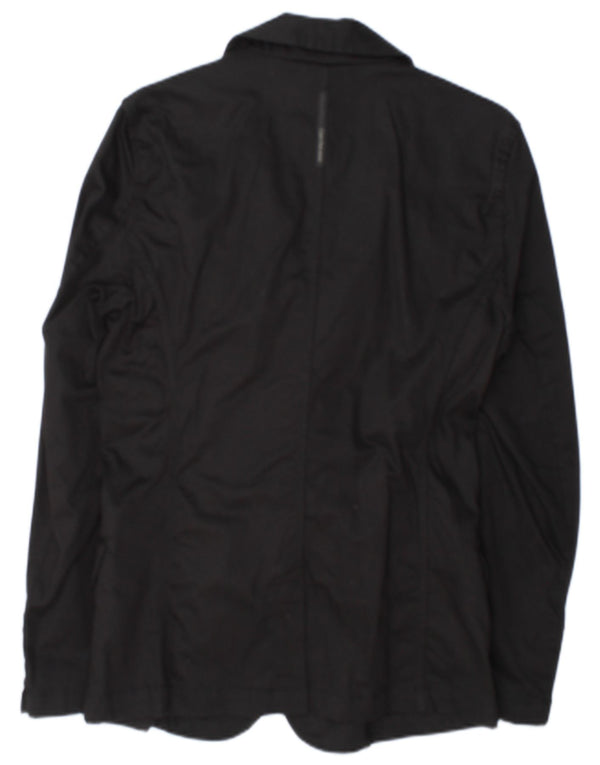 Calvin Klein Jeans Mens 2 Button Blazer Jacket UK 38 Medium Black Cotton