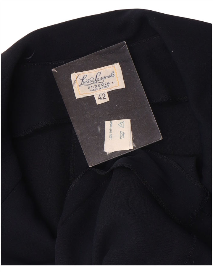 LUISA SPAGNOLI Womens Double Breasted Shirt Dress IT 42 Medium Navy Blue