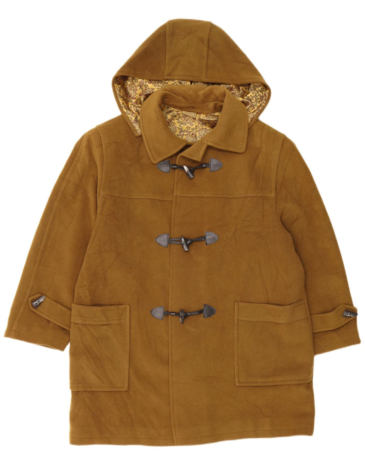 Tadon Mens Hooded Duffle Coat IT 50 Large Brown Virgin Wool
