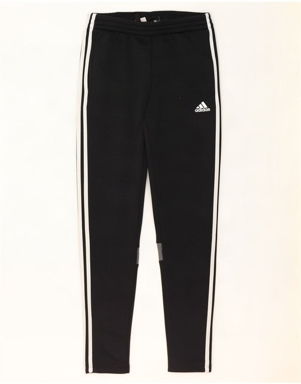 Adidas Boys Climalite Tracksuit Trousers 15-16 Years Black Colourblock