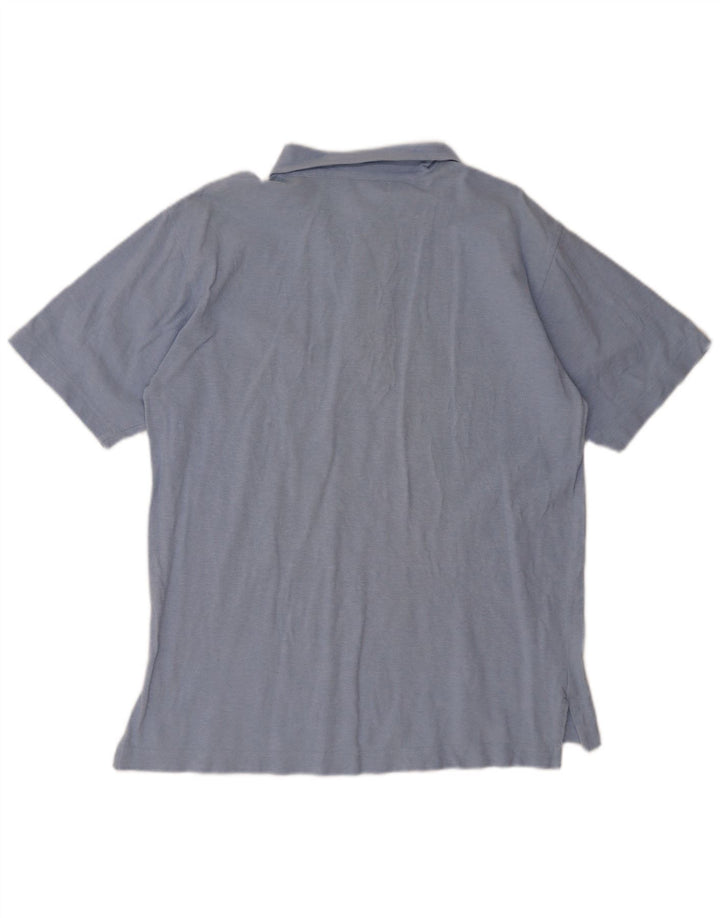 Henry Cottons Mens Polo Shirt Large Blue Cotton