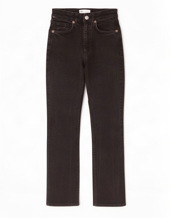 Zara Womens Straight Jeans EU 34 2XS W24 L25 Black