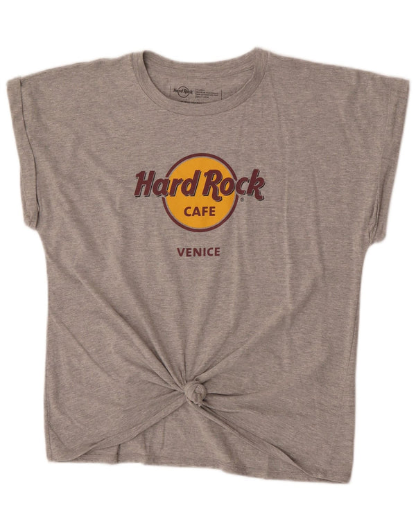 Hard Rock Cafe Womens Venice Graphic T-Shirt Top UK 18 XL Grey Flecked
