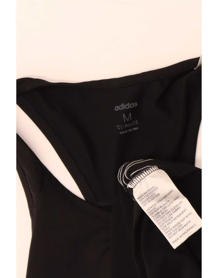 Adidas Womens Climalite Vest Top UK 14 Medium Black Polyester